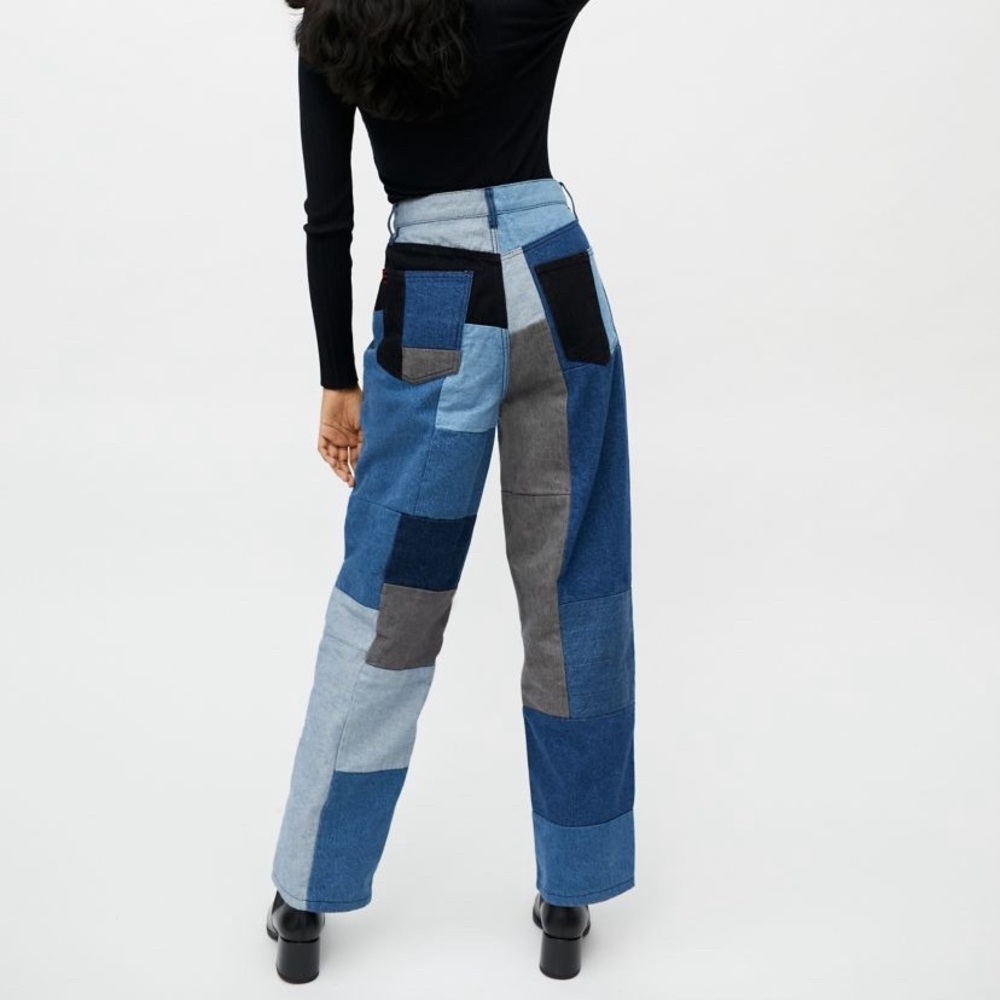 BDG High-Waisted Baggy Jean - Patched NWT Size 24 - Picture 4 of 9